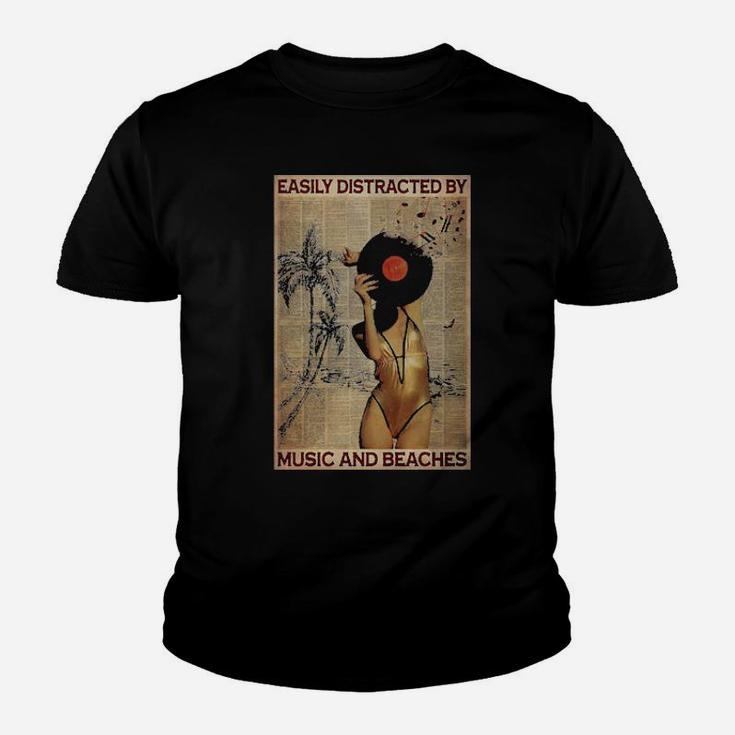 Music And Beaches Youth T-shirt