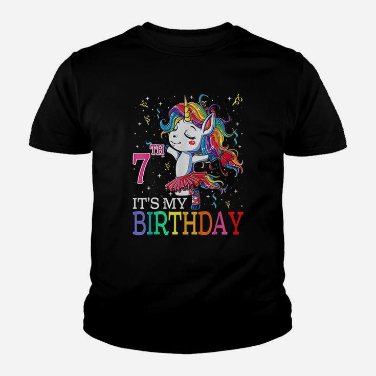 My 7Th Birthday Unicorn 7 Year Old Youth T-shirt