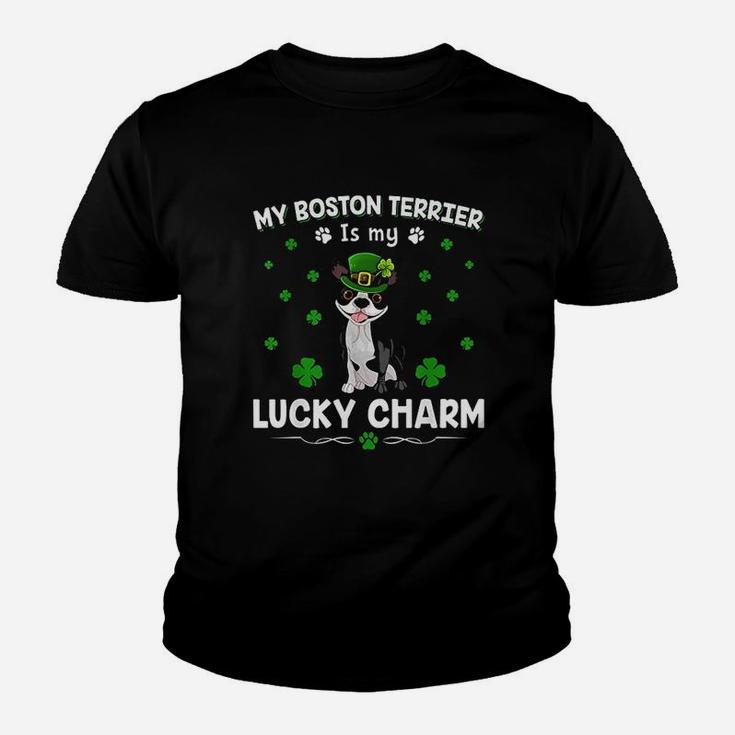 My Boston Terrier Is My Lucky Charm Funny St Patricks Day Youth T-shirt