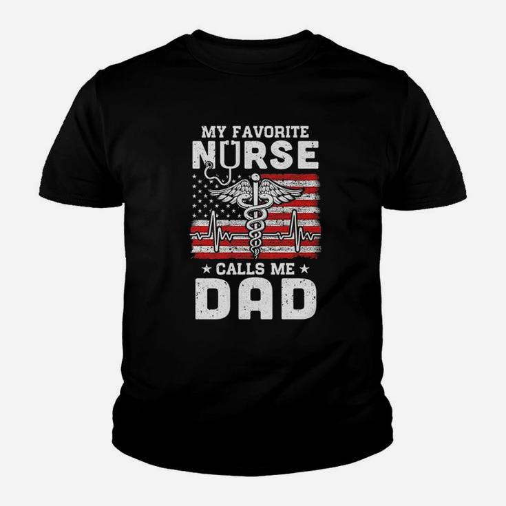 My Favorite Nurse Calls Me Dad Usa Flag Youth T-shirt