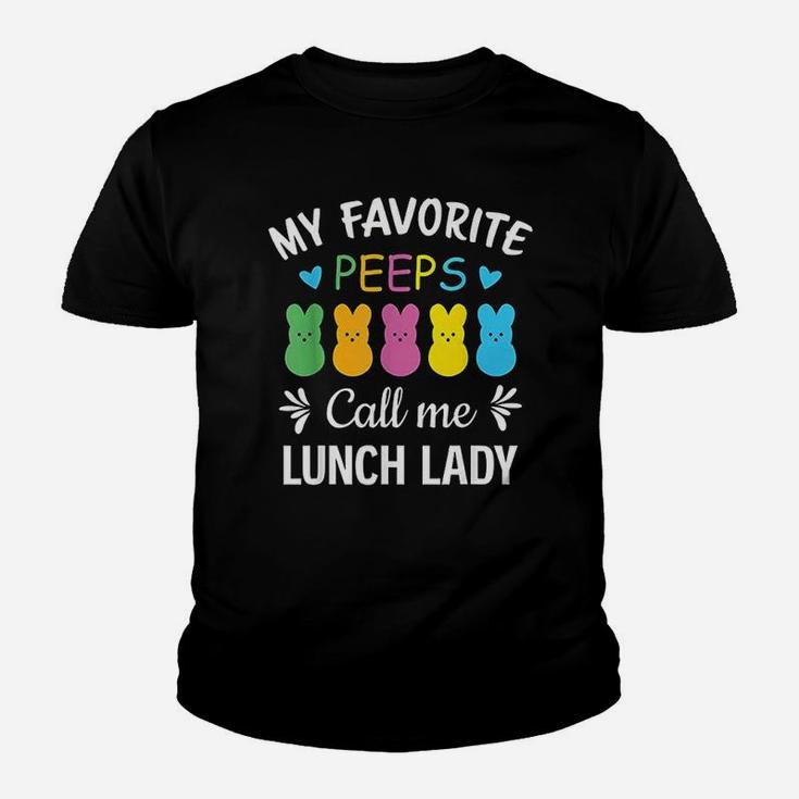 My Favorite Peeps Call Me Lunch Lady Peeps Easter Youth T-shirt