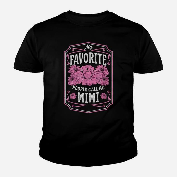 My Favorite People Call Me Mimi Floral Christmas Gifts Youth T-shirt