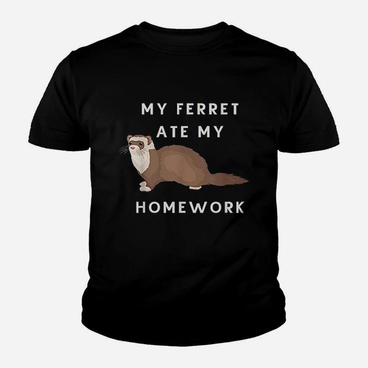 My Ferret Ate My Homework For Ferrets Owners Youth T-shirt