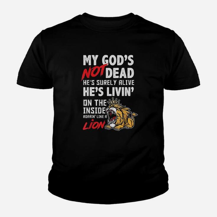 My God Is Not Dead Lion Jesus Christ Christian Faith Youth T-shirt