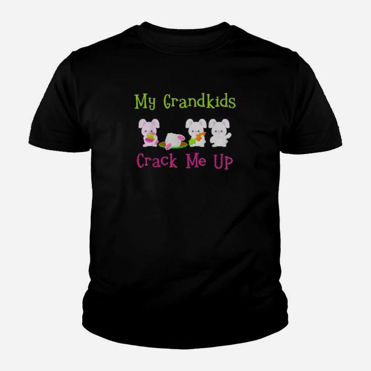 My Grandkids Crack Me Up Easter Bunny For Grandma Grandpa Youth T-shirt
