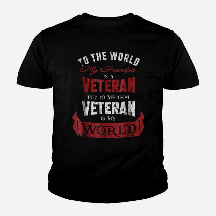 My Grandpa Is A Veteran Shirt For Boys & Girls Veteran Kids Youth T-shirt