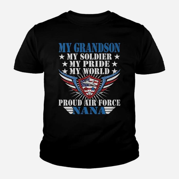 My Grandson Is A Soldier Airman Proud Air Force Nana Gift Youth T-shirt