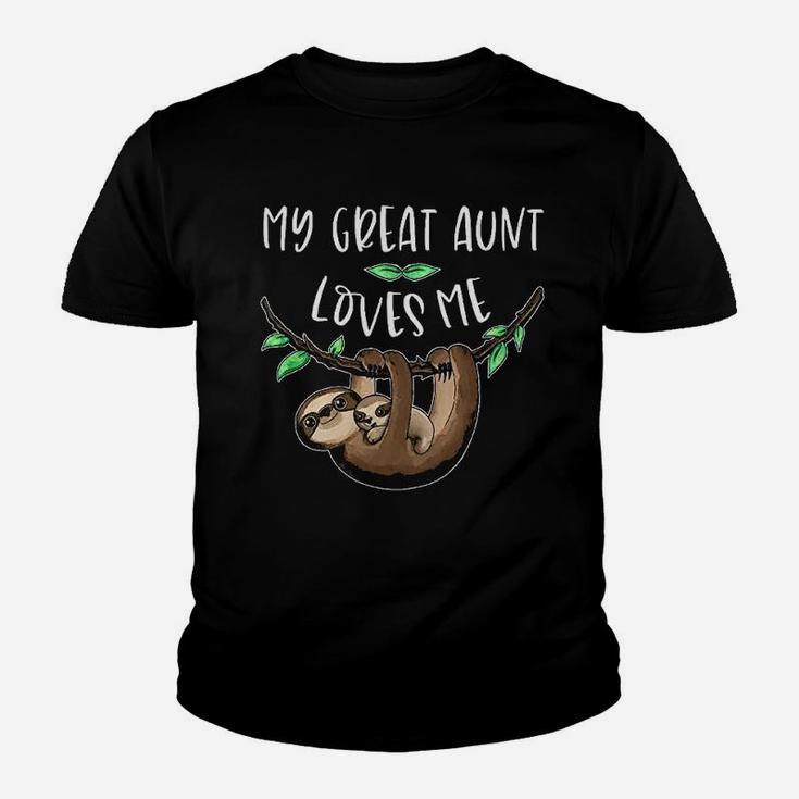 My Great Aunt Loves Me Cute Sloth And Baby Youth Youth T-shirt