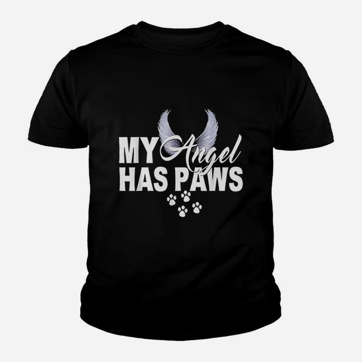 My Has Paws Love Pet Memorial Cat Dog Mom Dad Youth T-shirt