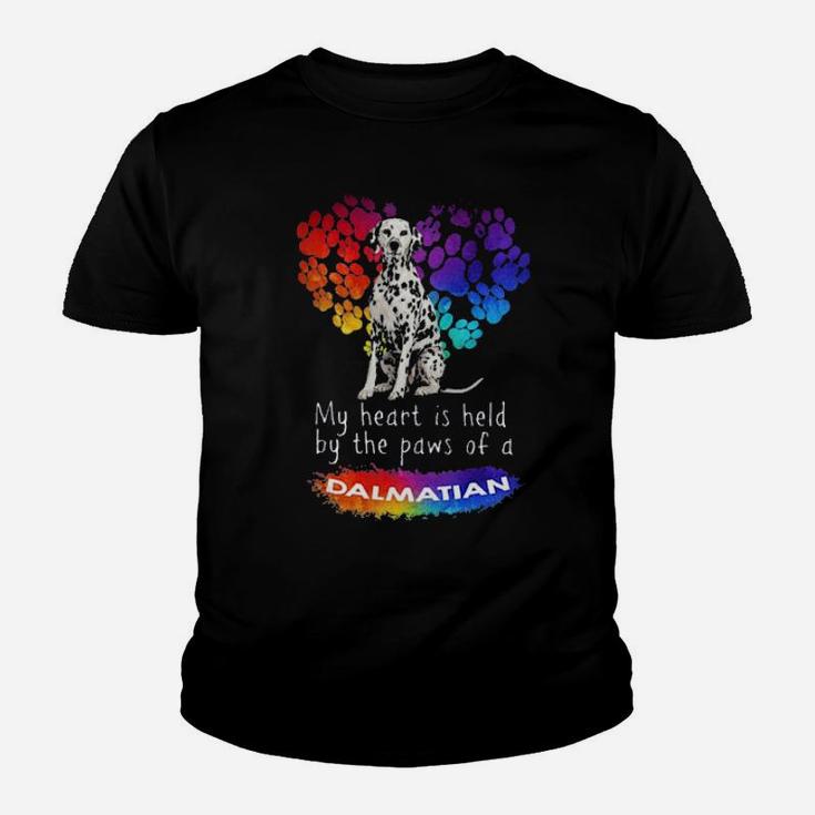 My Heart Is Held By The Paws Of A Dalmatian Youth T-shirt