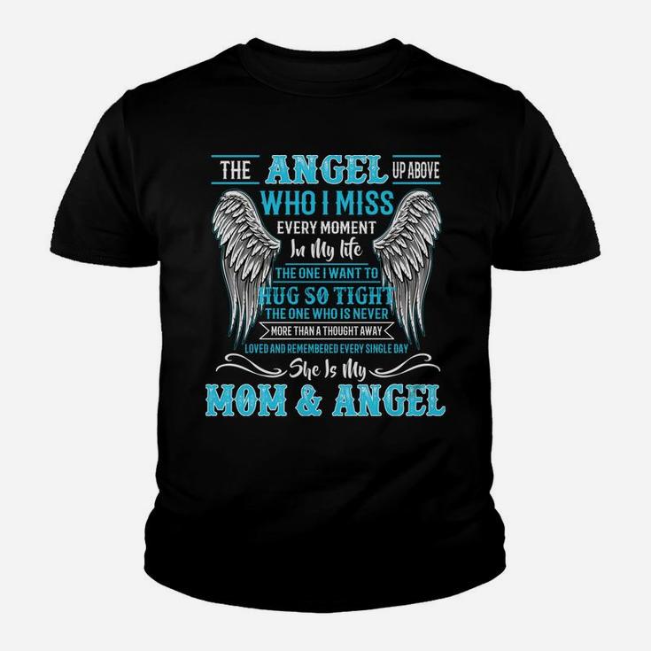 My Mom Is Guardian Angel-For Daughter Son Lost Mom In Heaven Youth T-shirt