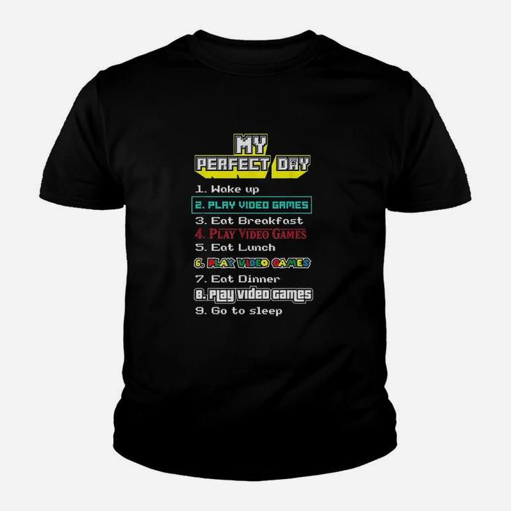 My Perfect Day Play Video Games Youth T-shirt