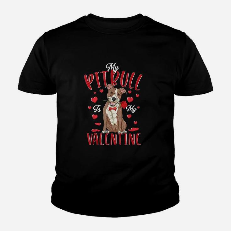 My Pitbull Is My Valentine Youth T-shirt
