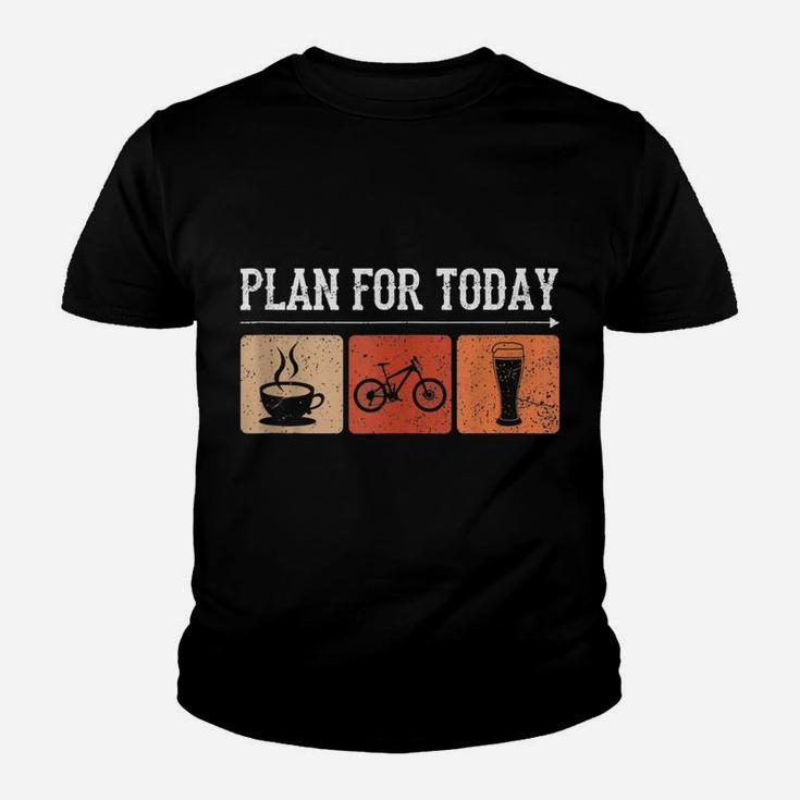 My Plan For Today Coffee Bike Beer For Vintage Cycling Biker Youth T-shirt