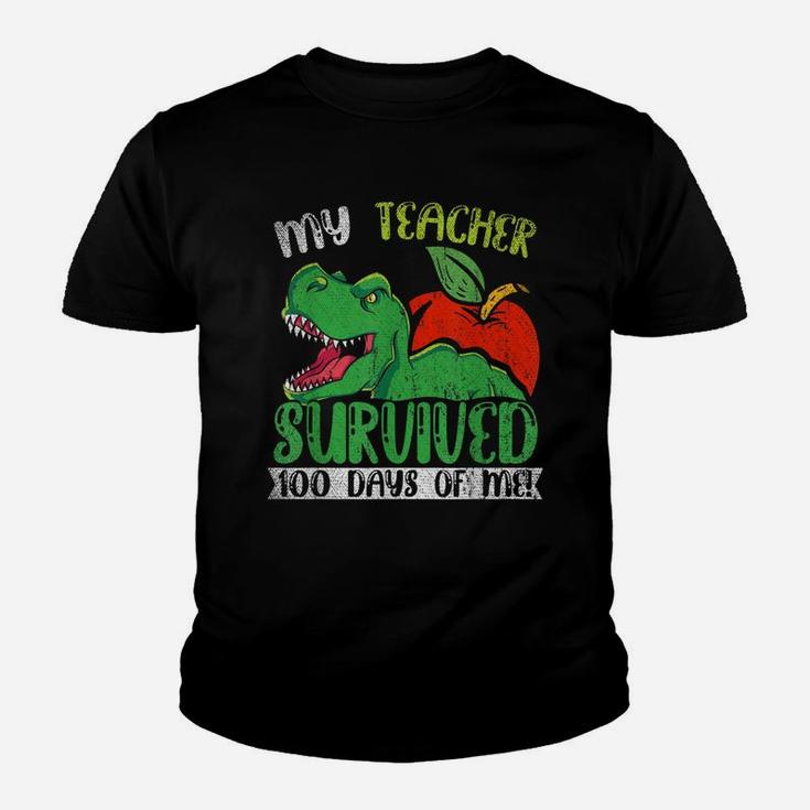 My Teacher Survived 100 Days Of Me 100 Days Of School Youth T-shirt