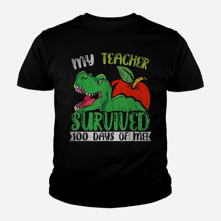 My Teacher Survived 100 Days Of Me 100 Days Of School Youth T-shirt