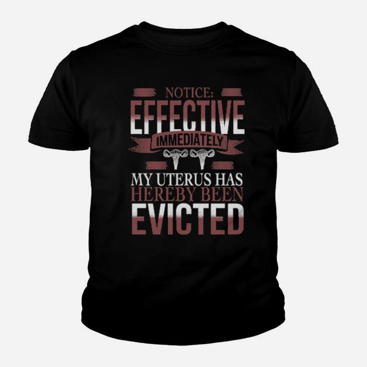 My Uterus Has Been Evicted Uterus Eviction Hysterectomy Youth T-shirt