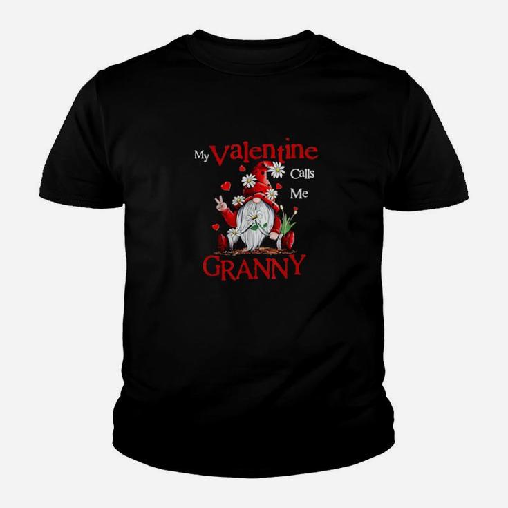 My Valentine Calls Me Granny Valentine's Day Mom Wife Gnome Youth T-shirt