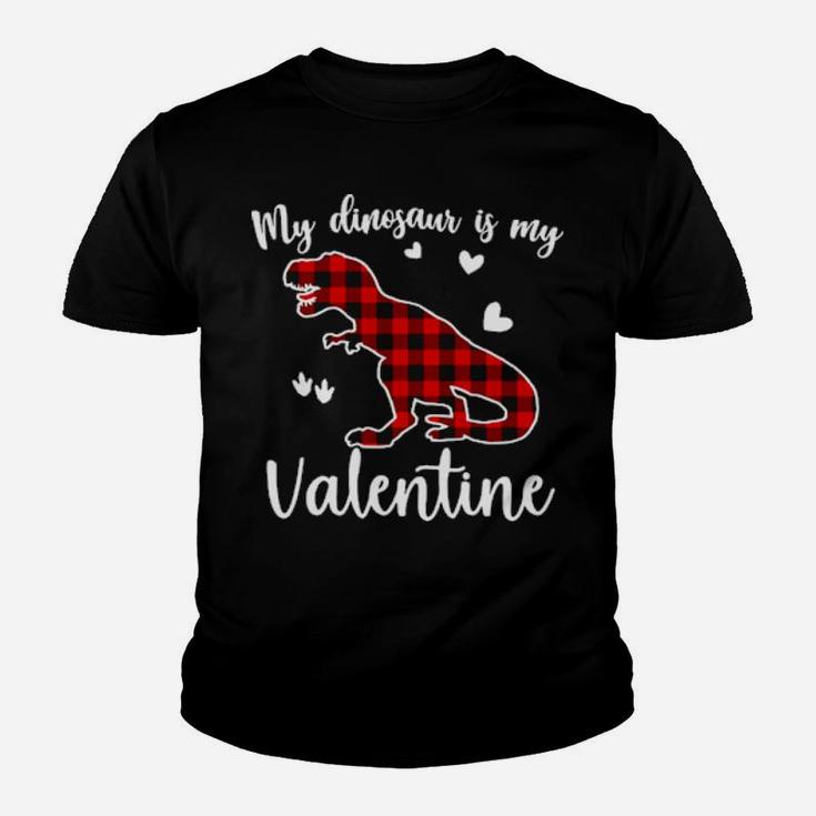 My Valentine Is My Dinosaur Youth T-shirt