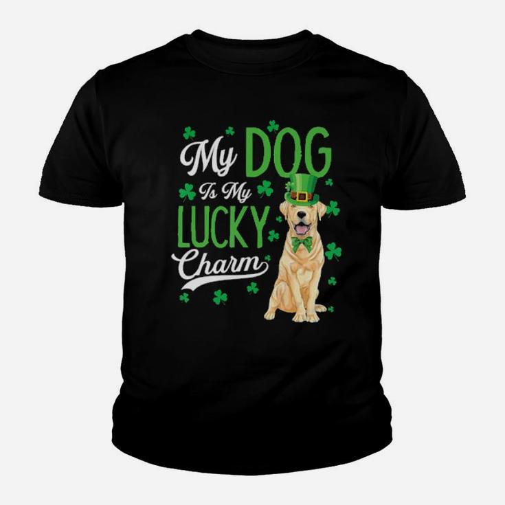 My Yellow Labrador Is My Lucky Charm Irish St Patricks Day Youth T-shirt
