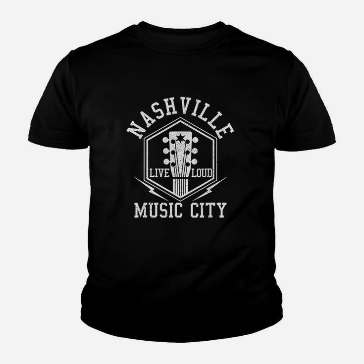 Nashville  Country Music City Guitar Youth T-shirt