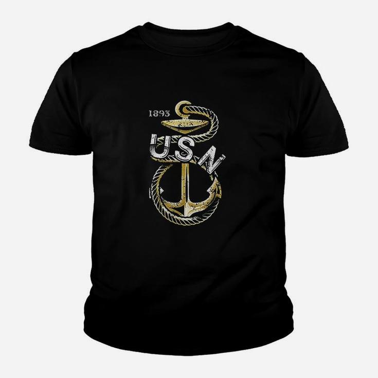 Navy Chief Petty Officer Fouled Anchor Genuine Cpo Youth T-shirt