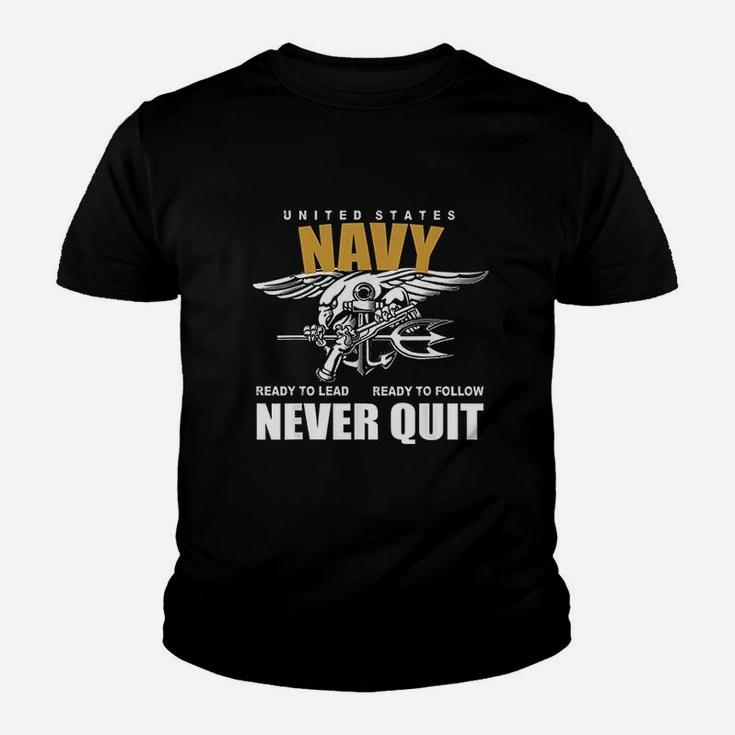 Navy Never Quit Proud Seals Team Youth T-shirt