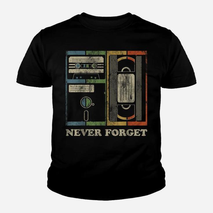 Never Forget Retro Vintage Cool 80S 90S Funny Geeky Nerdy Youth T-shirt