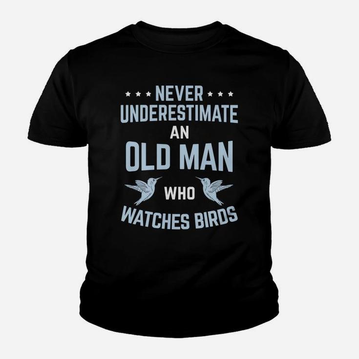 Never Underestimate Old Man Birdwatching Birding Birder Youth T-shirt