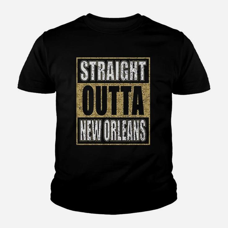 New Orleans Football Fans  Straight Outta New Orleans Youth T-shirt