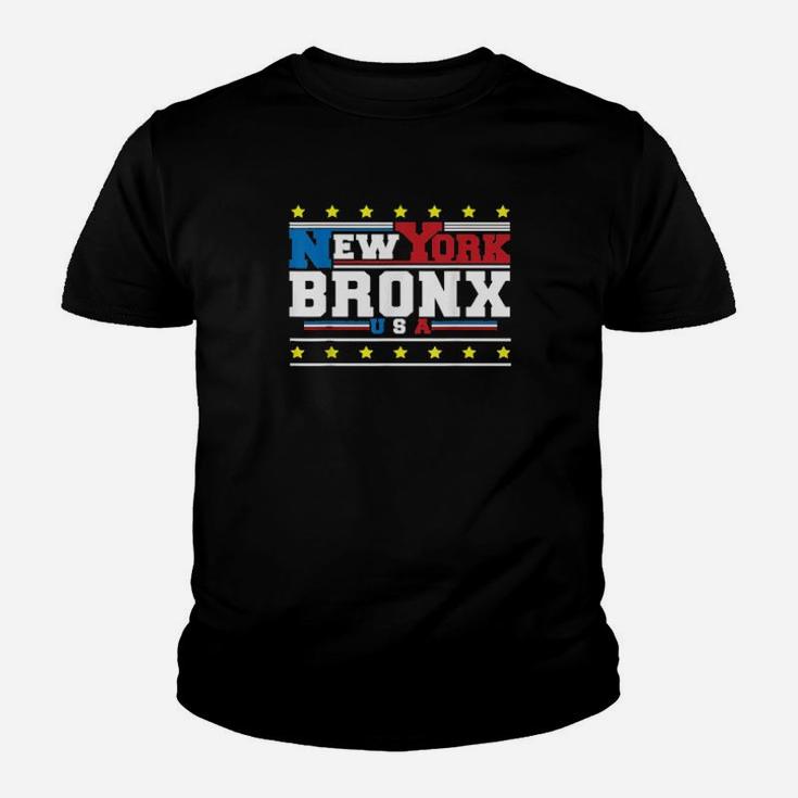 New York City The Bronx Usa Big Apple Cool Typography Design Youth T-shirt
