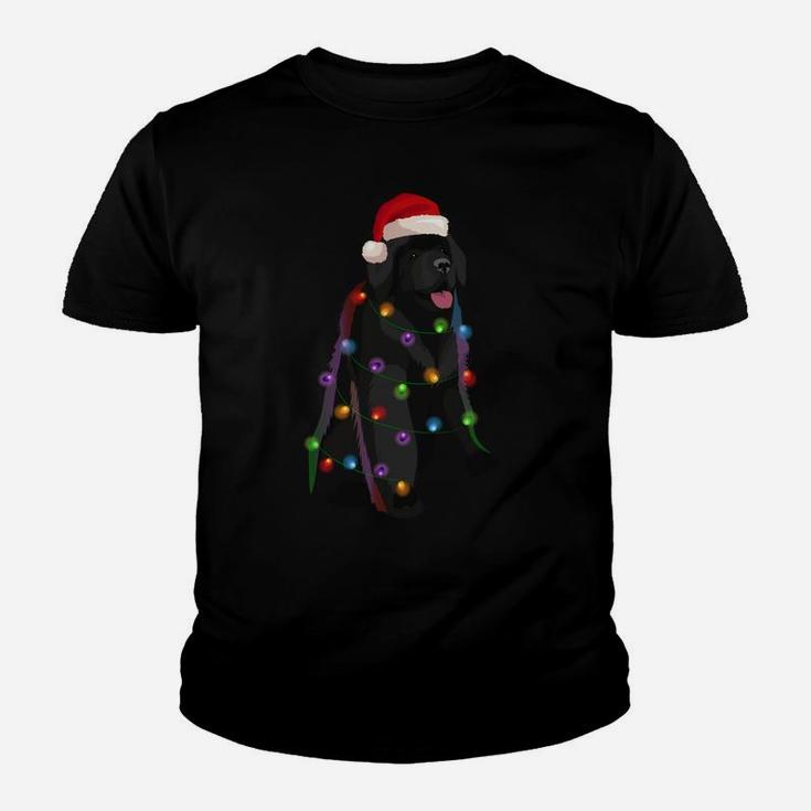 Newfoundland Christmas Lights Xmas Dog Lover Sweatshirt Youth T-shirt