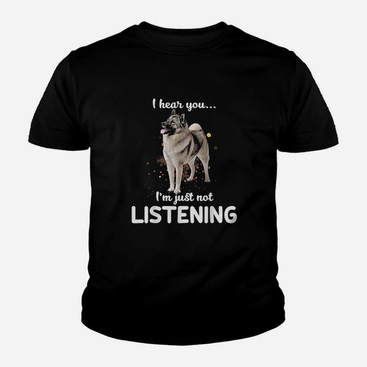 Norwegian Elkhound I Hear You Not Listening Youth T-shirt