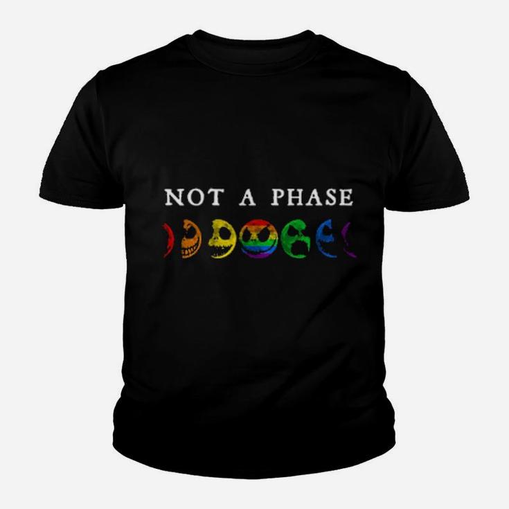 Not A Phase Skellington Moons Lgbt Youth T-shirt