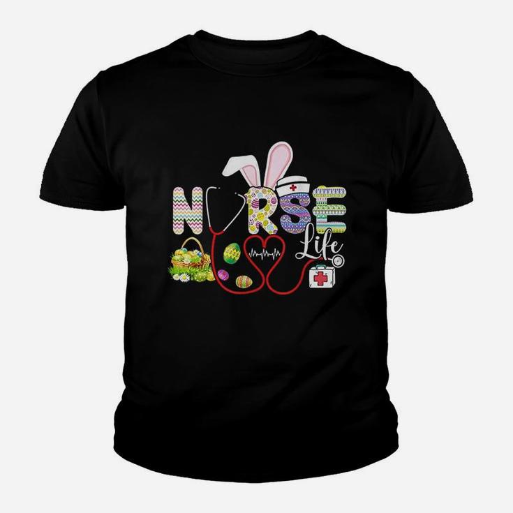 Nurse Bunny Easter Eggs Ears Love Nursing Youth T-shirt