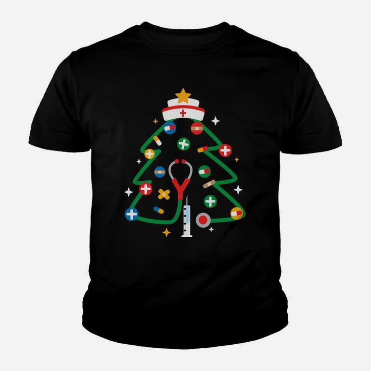 Nurse Christmas Tree Funny Doctor Student Christmas Gift Youth T-shirt