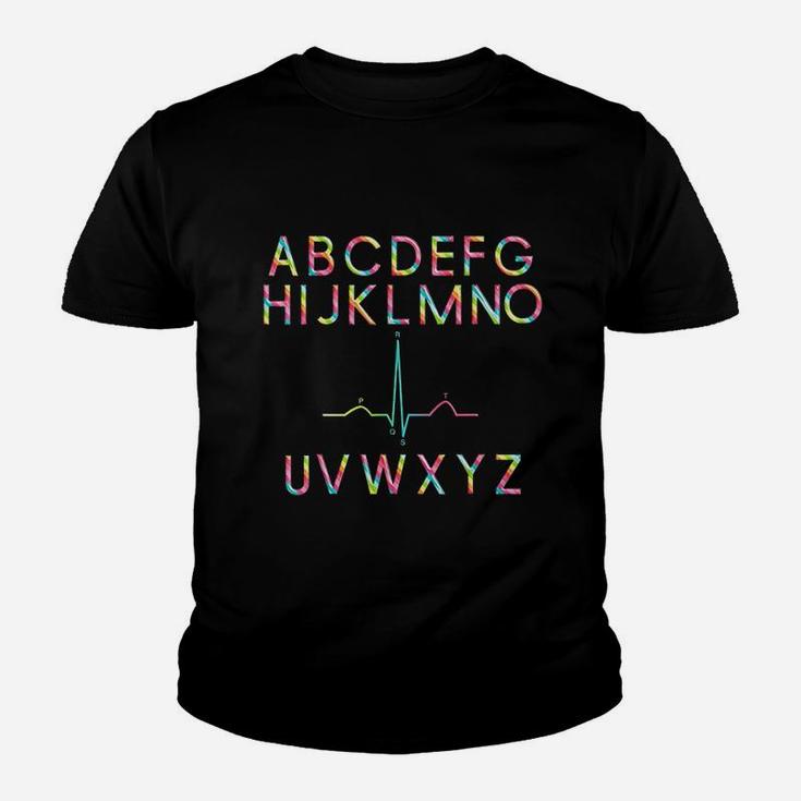 Nurse Pqrst Alphabet Rainbow Funny Rn Gift Nursing Jokes Youth T-shirt