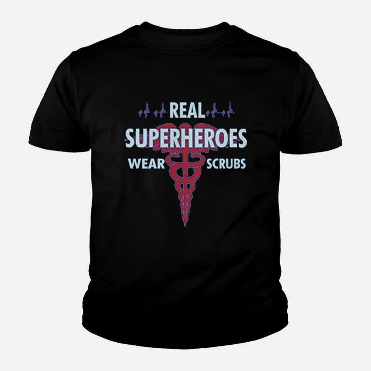 Nurse Real Superheroes Wear Scrbs Gift For Nurse Women Youth T-shirt