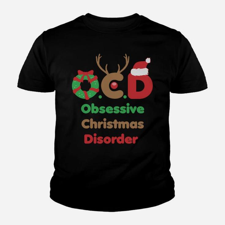 Ocd Obsessive Christmas Disorder Awareness Party Xmas Youth T-shirt