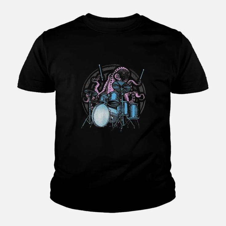 Octopus Drummer Drum Kit Gift Youth T-shirt