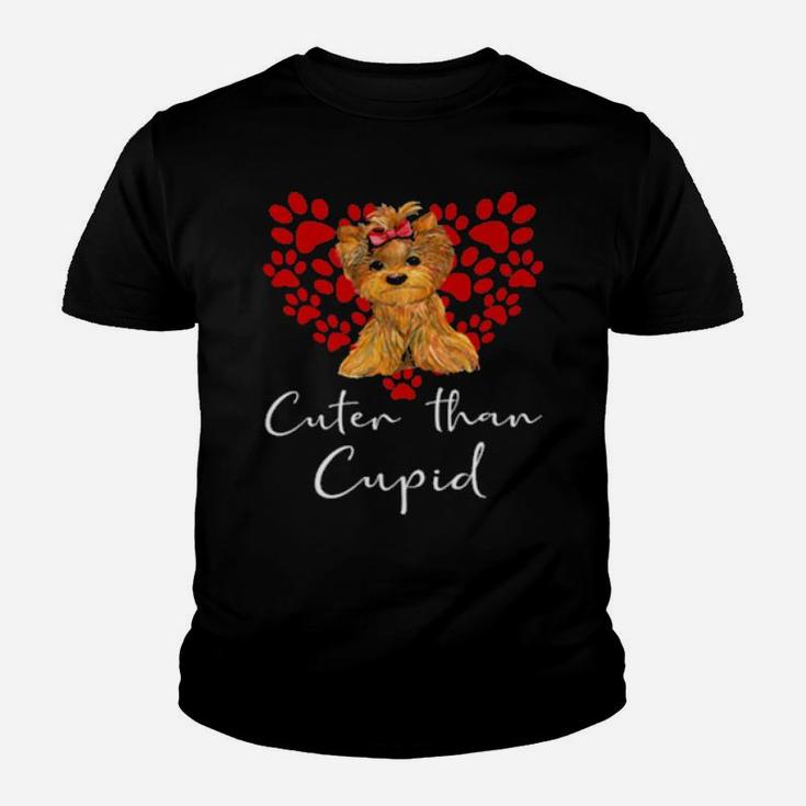 Official Yorkshire Terrier Dog Than Cupid Valentines Day Yorki Youth T-shirt