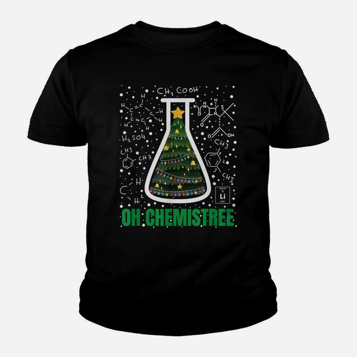 Oh Chemistree Chemistry Teacher Ugly Science Merry Christmas Youth T-shirt