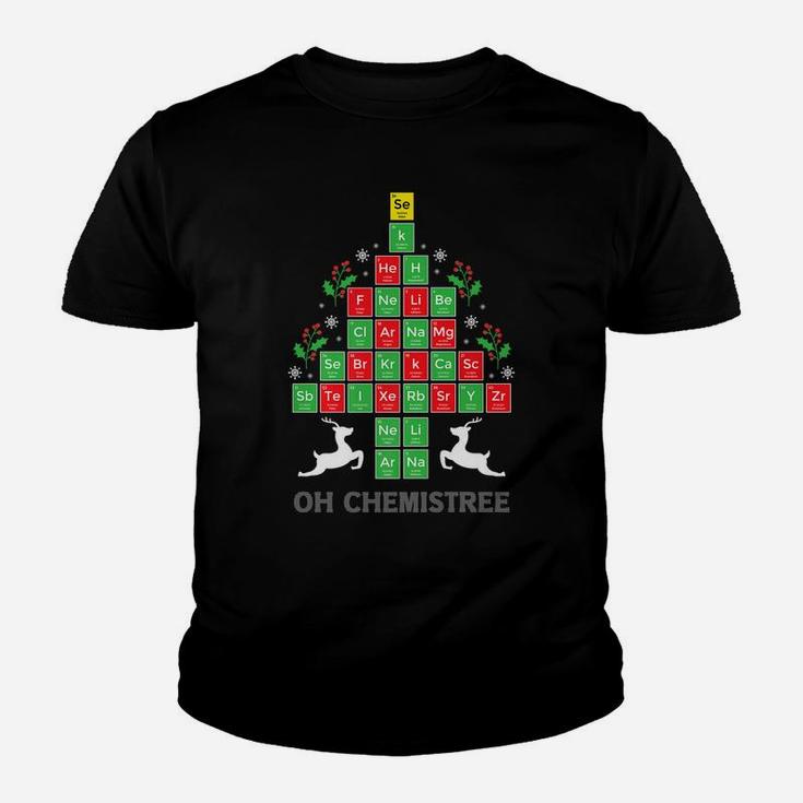 Oh Chemistree Cool Science Chemical Periodic Table Christmas Youth T-shirt