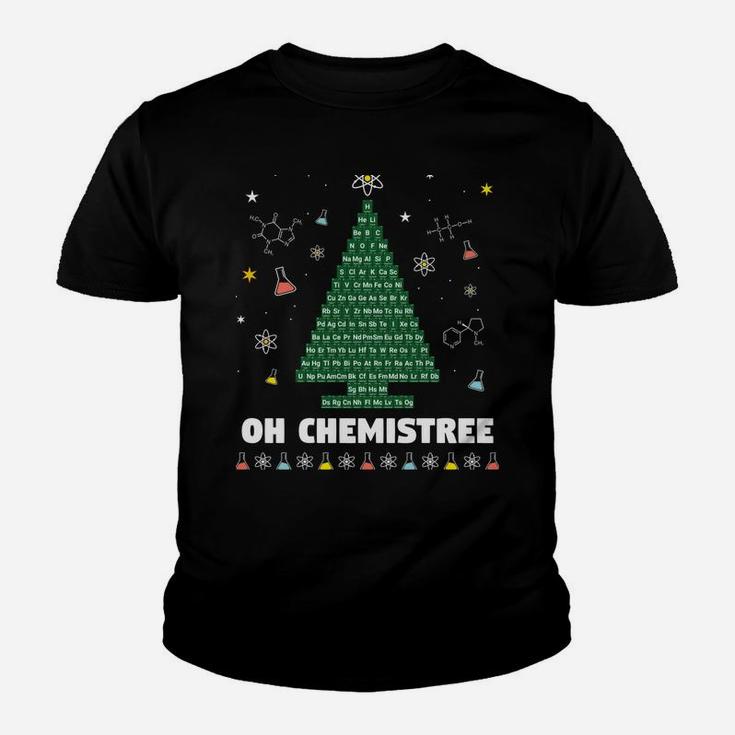 Oh Chemistree Periodic Table Chemistry Christmas Tree Youth T-shirt