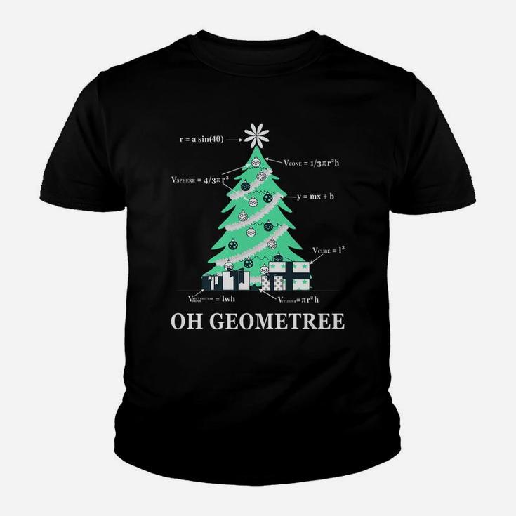 Oh Geometree Christmas Tree Funny Xmas Gift For Math Teacher Youth T-shirt