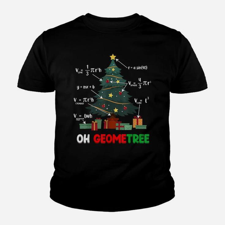 Oh Geometree Geometry Math Science Teacher Christmas Funny Youth T-shirt
