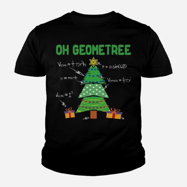 Oh Geometree Geometry Math Science Teacher Christmas Gift Youth T-shirt