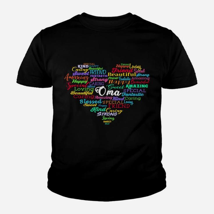 Oma For Grandma Women Christmas Gifts From Day Grandkids Youth T-shirt