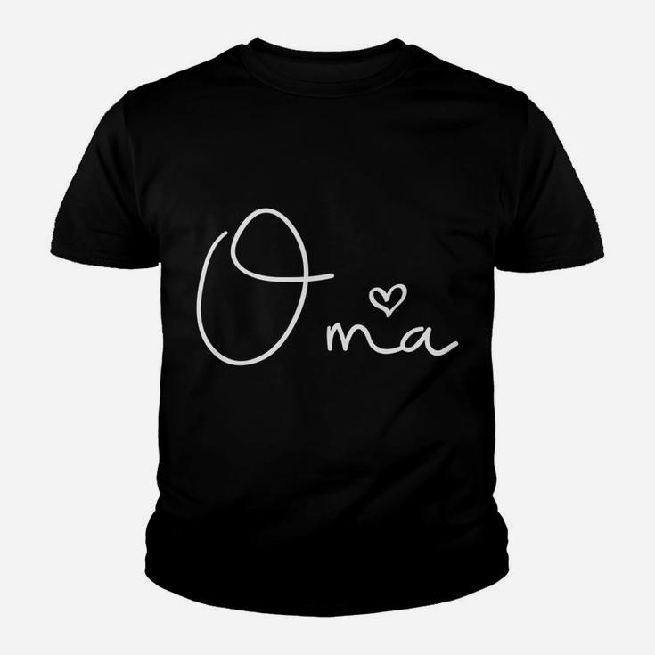 Oma Heart For Women Grandma Christmas Mother's Day Birthday Youth T-shirt