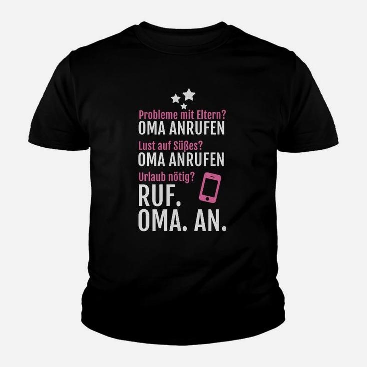 Oma Ratgeber-Themen Kinder Tshirt, Lustiges Ruf Oma an Statement